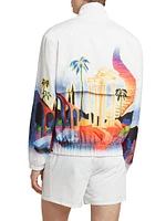 Printed Windbreaker Jacket