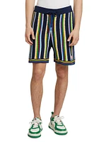 Striped Crochet Shorts