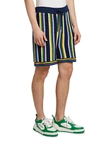 Striped Crochet Shorts