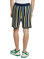 Striped Crochet Shorts
