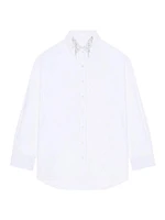 Oversized Shirt Cotton with Crystals and Pearls