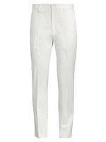 Jacquard Stretch-Cotton Trousers