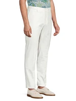 Jacquard Stretch-Cotton Trousers