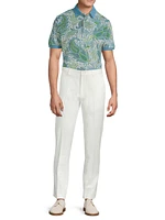 Jacquard Stretch-Cotton Trousers