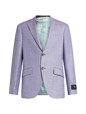 Wool, Silk & Linen Herringbone Jacket