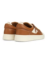 Leather & Canvas Low-Top Sneakers