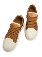 Leather & Canvas Low-Top Sneakers