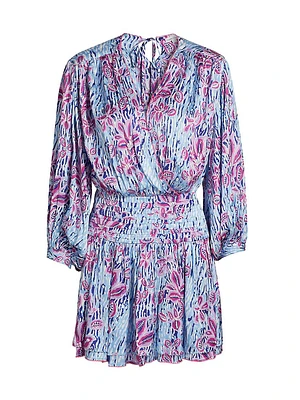 Colleen Printed Smocked Waist Minidress