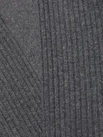 Wool-Blend Rib-Knit Wide-Leg Crop Pants