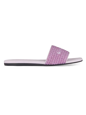4G Flat Mules Raffia