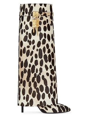 Shark Lock Stiletto Boots