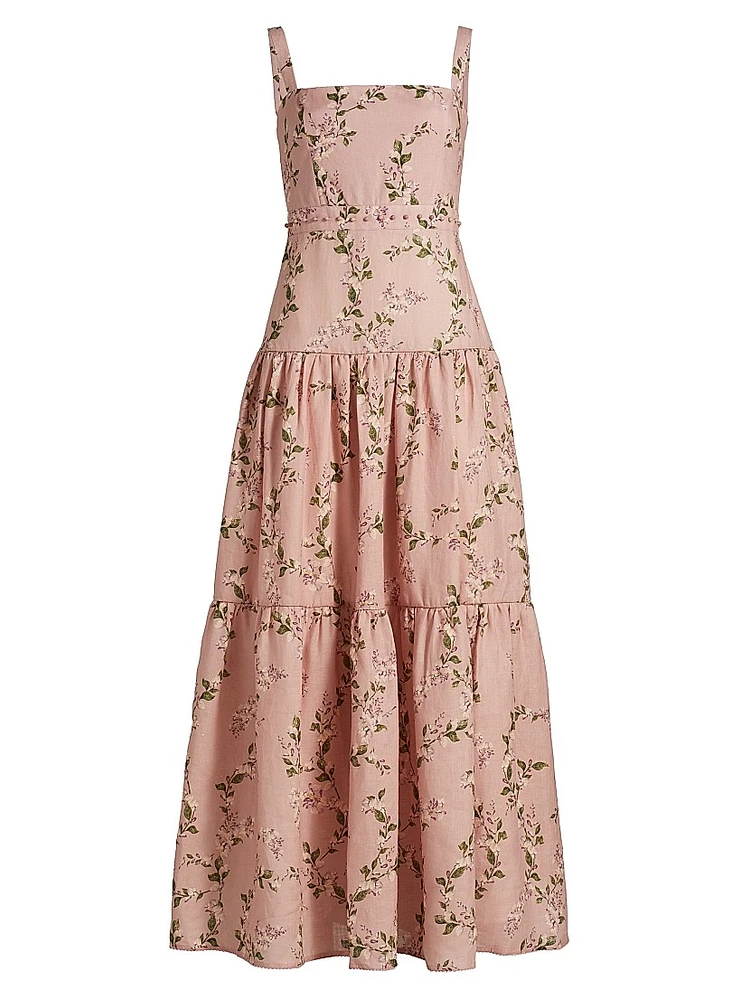 Lima Orquidea Linen Maxi Dress