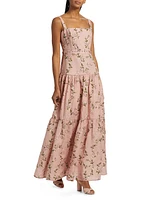 Lima Orquidea Linen Maxi Dress
