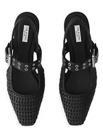 Astra Cotton Woven Slingback Flats
