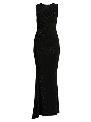 Beaded Stretch Jersey Gown