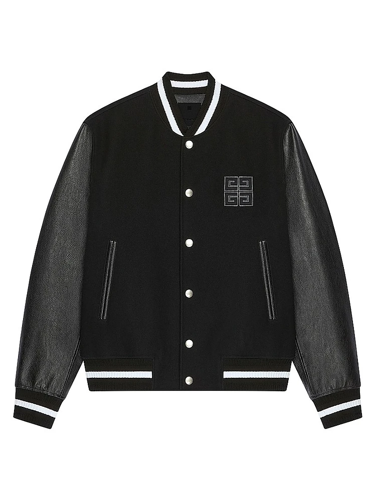 4G Varsity Jacket Wool and Leather