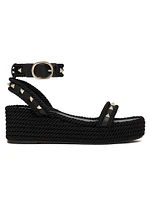 Rockstud 45MM Flatform Sandals Calfskin