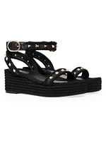 Rockstud 45MM Flatform Sandals Calfskin
