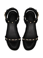 Rockstud 45MM Flatform Sandals Calfskin