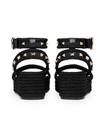Rockstud 45MM Flatform Sandals Calfskin