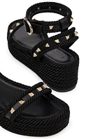Rockstud 45MM Flatform Sandals Calfskin