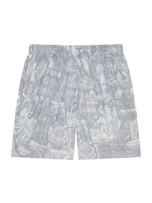 Swim Shorts with Hubert Objects Print