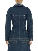 Jacket Denim with Crystals and Pearls