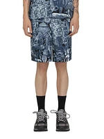 Bermuda Shorts Silk with Hubert Objects Print