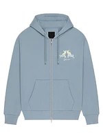Zipped Hoodie Fleece with Hubert Objects Embroidery
