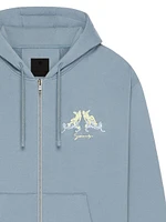 Zipped Hoodie Fleece with Hubert Objects Embroidery