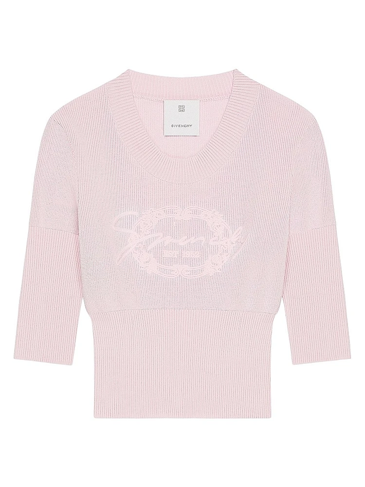 Slim Fit Sweater Knit with Givenchy Medallion