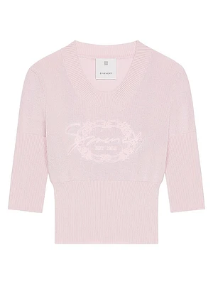 Slim Fit Sweater Knit with Givenchy Medallion