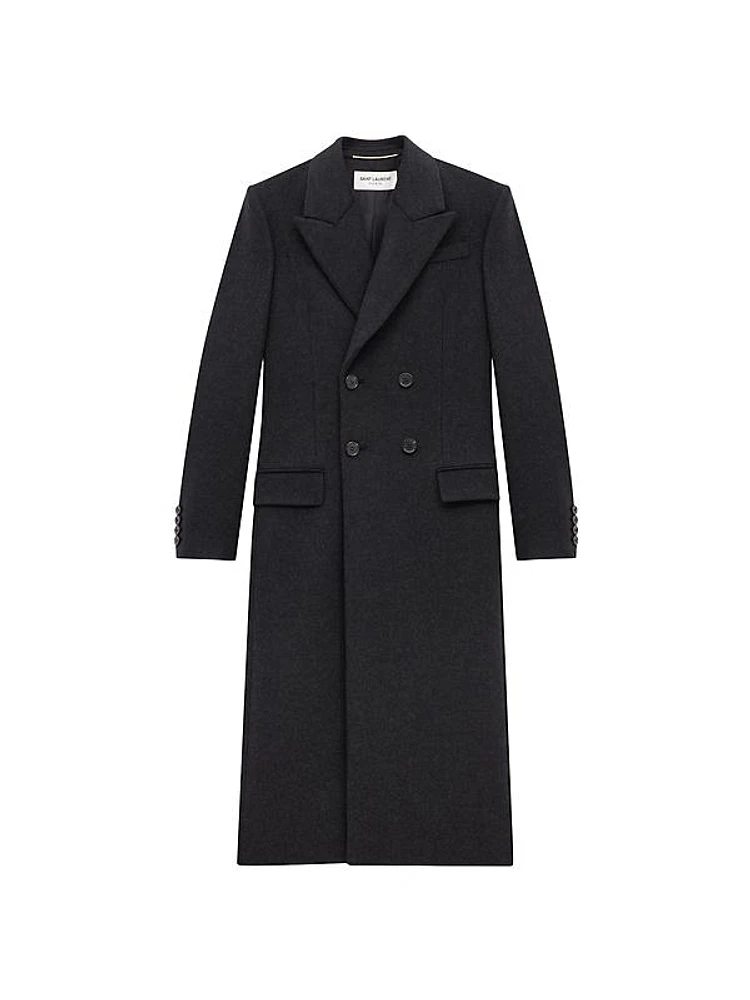 Long Coat in Cashmere and Wool Felt