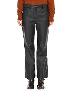 Califfo Faux Leather Five-Pocket Pants