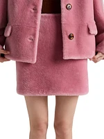Shearling Mini Skirt
