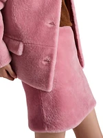 Shearling Mini Skirt