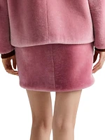 Shearling Mini Skirt