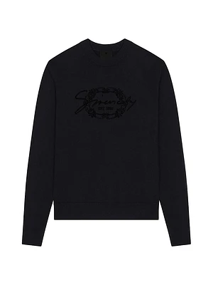 Sweater Wool with Logo Medallion