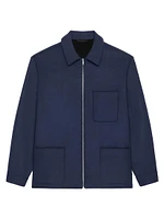 Overshirt in Double Face Wool and Cashmere