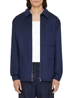 Overshirt in Double Face Wool and Cashmere