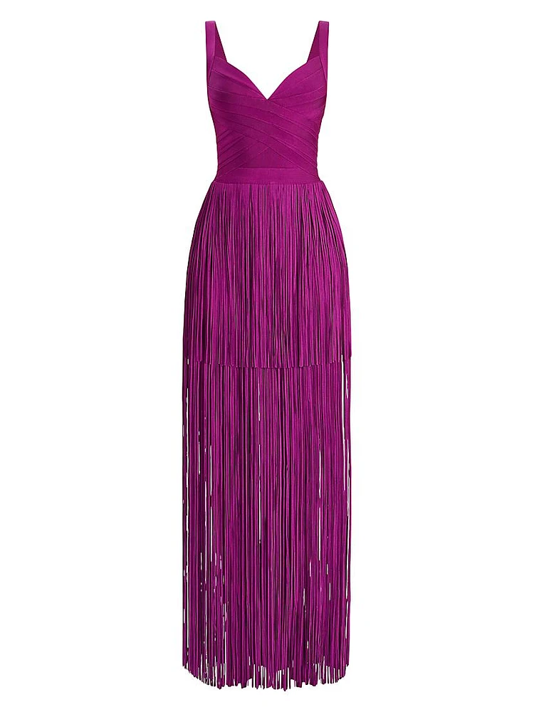 The Blanca Fringe Gown