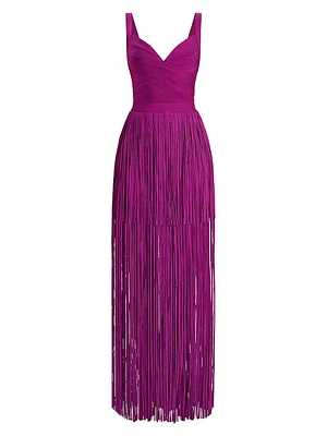 The Blanca Fringe Gown