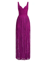The Blanca Fringe Gown