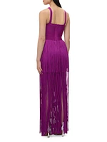 The Blanca Fringe Gown