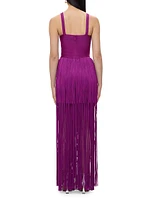 The Blanca Fringe Gown
