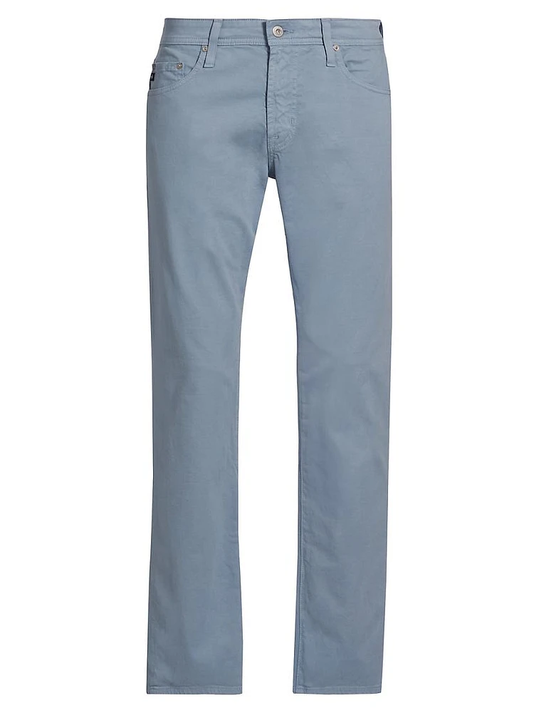Everett Stretch Cotton Mid-Rise Straight-Leg Jeans
