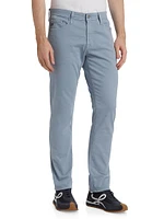 Everett Stretch Cotton Mid-Rise Straight-Leg Jeans