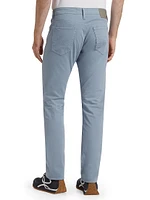 Everett Stretch Cotton Mid-Rise Straight-Leg Jeans