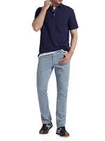 Everett Stretch Cotton Mid-Rise Straight-Leg Jeans