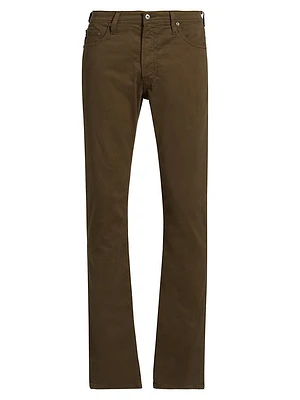 Tellis Cotton Straight-Leg Slim-Fit Pants